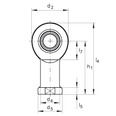 桿端軸承 GIL8-DO, 根據(jù) DIN ISO 12 240-4 標準，帶左旋內(nèi)螺紋，需維護