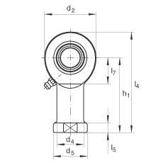 桿端軸承 GIR25-DO, 根據(jù) DIN ISO 12 240-4 標準，帶右旋內(nèi)螺紋，需維護