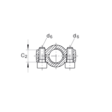 液壓桿端軸承 GIHNRK50-LO, 根據(jù) DIN ISO 12 240-4 標(biāo)準(zhǔn)，帶右旋螺紋夾緊裝置，需維護(hù)