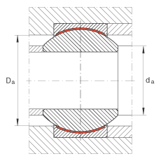 關(guān)節(jié)軸承 GE22-PW, 根據(jù) DIN ISO 12 240-1 標(biāo)準(zhǔn)，尺寸系列 K，免維護