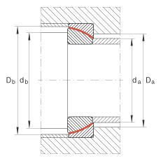 角接觸關(guān)節(jié)軸承 GE110-SW, 根據(jù) DIN ISO 12 240-2 標(biāo)準(zhǔn)，免維護(hù)