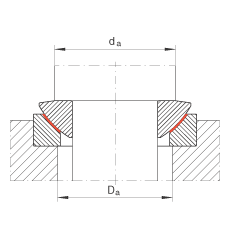 推力關(guān)節(jié)軸承 GE80-AW, 根據(jù) DIN ISO 12 240-3 標準，免維護