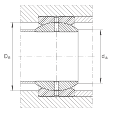 關(guān)節(jié)軸承 GE34-ZO, 根據(jù) DIN ISO 12 240-1 標(biāo)準(zhǔn)，英制尺寸，需維護